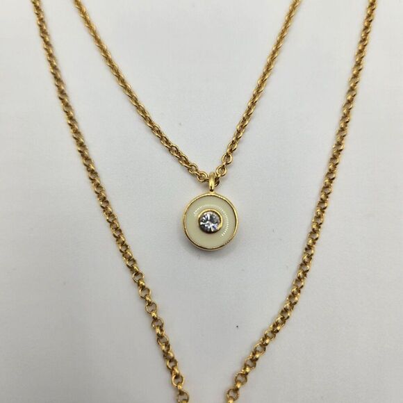 Kate Spade Pearly Delight Strand Pendant Necklace OORU1447 Cream Gold Tone - Picture 3 of 5